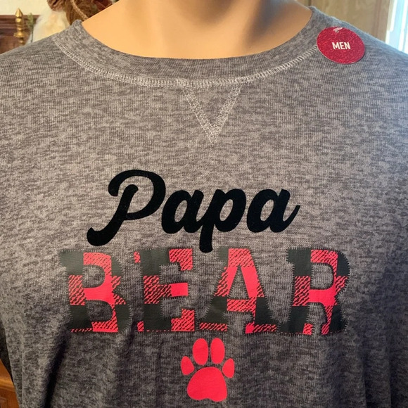 Let’s Get Cozy Men’s Papa Bear Red Buffalo Plaid Christmas Pajama set NEW Large - Picture 3 of 5